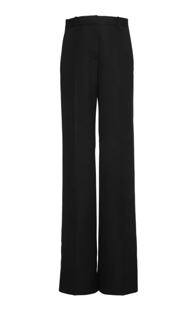 TOM FORD TAILORED WOOL-SILK STRAIGHT-LEG PANTS
