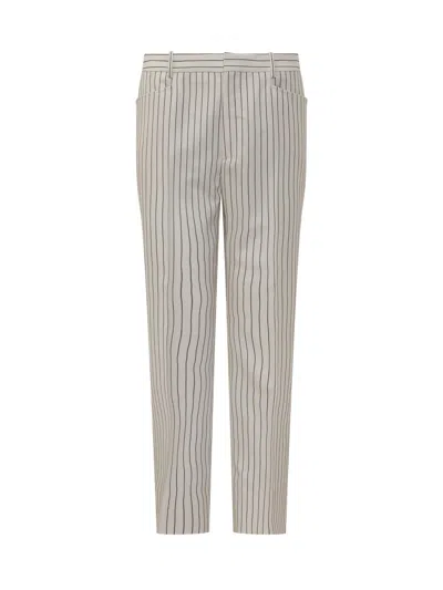 Tom Ford Tailored Wool Trousers In Neutral
