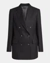 Tom Ford Tailoring Cashmere Double-breasted Jacket In Black