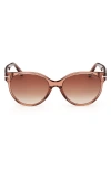 Tom Ford Tallulah 56mm Gradient Round Sunglasses In Multi