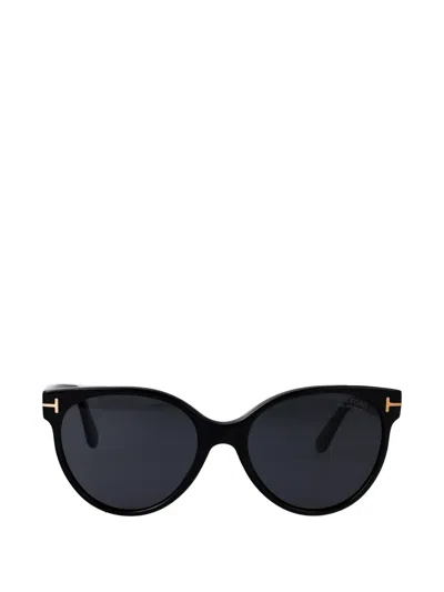 Tom Ford Eyewear Tallulah Round Frame Sunglasses In Brown
