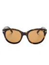 Tom Ford Tamara Oversize-frame Sunglasses In 褐色