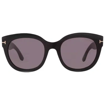 Pre-owned Tom Ford Tamara Smoke Oval Ladies Sunglasses Ft1114 01a 54 Ft1114 01a 54 In Gray