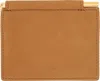 Tom Ford Tan Nubuck Folding Money Clip Card Holder In Caramel