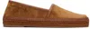 Tom Ford Tan Suede Calf Smooth Calf Espadrilles In Orange