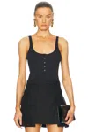 Tom Ford Cotton Blend Rib Jersey Tank Top In Black