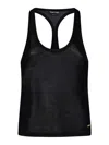 Tom Ford Silk Racerback Scoop Neck Tank Top In Black