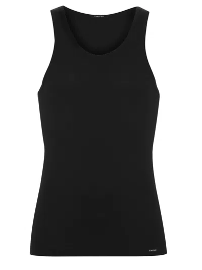 Tom Ford Tank Top With Logo In Black