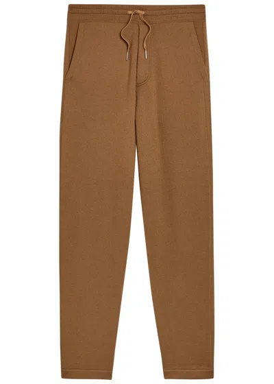 Tom Ford Tapered Cashmere And Wool-blend Sweatpants In Brown