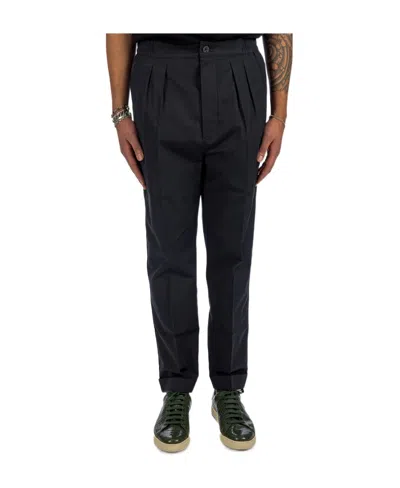 Tom Ford Tapered-leg Cotton-blend Trousers In Black