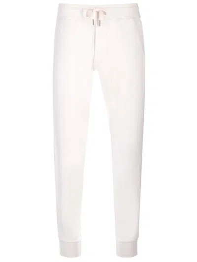Tom Ford Tapered Leg Drawstring Track Trousers In White