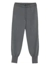 Tom Ford Tapered Leg Trousers With Adjustable Drawstring And Elasticized Cuffs In Gray