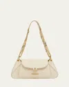 Tom Ford Tara Chain Shoulder Bag In Grain Leather In 1w018 Cream