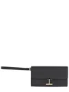 Tom Ford Rectangular Clutch Bag Metal Hardware Wrist Strap In Blue