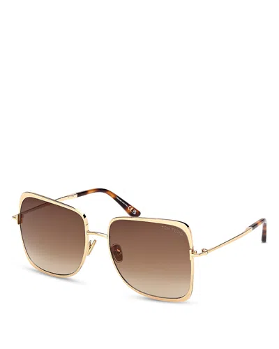 Tom Ford Tara Geometric Sunglasses, 57mm