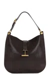 Tom Ford Tara Large Crossbody Bag In Chocolate