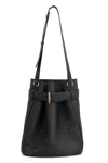 Tom Ford Tara Leather Bucket Bag In Black