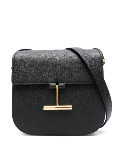 Tom Ford Tara Leather Crossbody Bag In Black