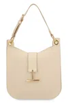 Tom Ford Tara Small Hobo Crossbody In Grained Leather In Neutral