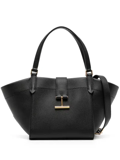 Tom Ford Tara Leather Tote Bag In 黑色