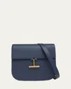 Tom Ford Tara Medium Crossbody In Grained Leather With Leather Strap