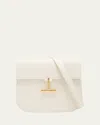 Tom Ford Tara Medium Crossbody In Grained Leather With Leather Strap