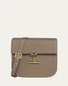 Tom Ford Tara Medium Crossbody In Grained Leather With Leather Strap