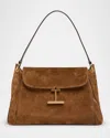 Tom Ford Tara Medium Shoulder Bag In Calfskin Suede