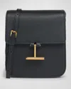 Tom Ford Tara Mini Crossbody Bag In Grain Leather In Black