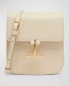 Tom Ford Tara Mini Crossbody Bag In Grain Leather In Cream