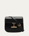 Tom Ford Tara Mini Flap Crossbody Bag In Leather In Black