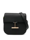 Tom Ford Tara Mini Leather Shoulder Bag Chain In Black
