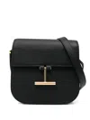 Tom Ford Tara Mini Leather Shoulder Bag Chain In Black