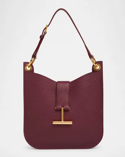 TOM FORD TARA SMALL HOBO CROSSBODY IN GRAINED LEATHER