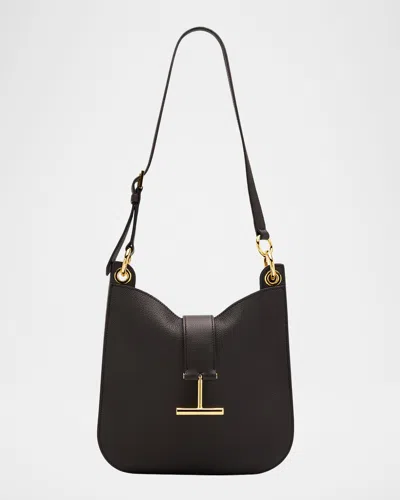 TOM FORD TARA SMALL HOBO CROSSBODY IN GRAINED LEATHER