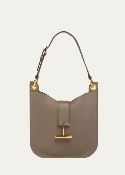 TOM FORD TARA SMALL HOBO CROSSBODY IN GRAINED LEATHER
