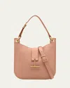 Tom Ford Tara Small Hobo Crossbody In Grained Leather In Rose Clay