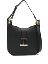 Tom Ford Tara Small Leather Crossbody Bag In Black