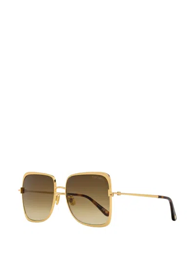 Tom Ford Tara Square-frame Sunglasses In Green
