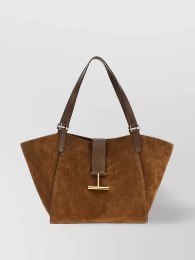 Tom Ford 'tara' Tote Bag Dual Handles In Brown