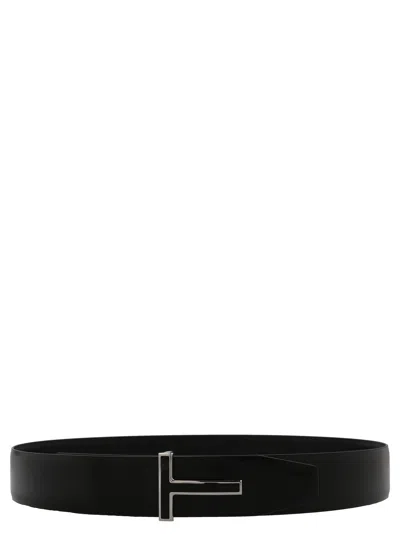 Tom Ford T-buckle Belt In Black