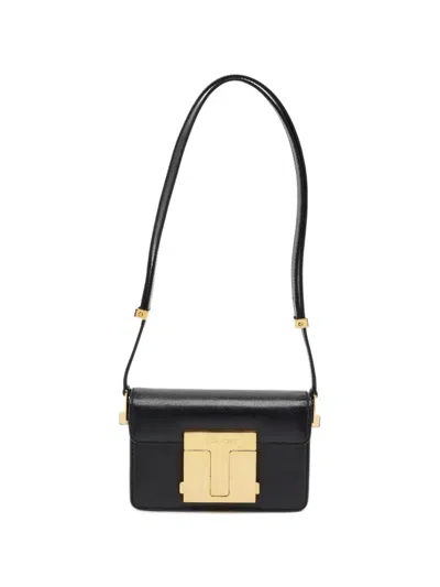 Pre-owned Tom Ford T-clasp Shoulder Bag In Black