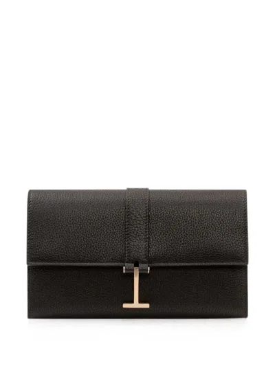 Tom Ford T-clasp Wallet In Black
