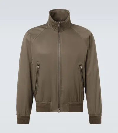 Tom Ford Technical Blouson Jacket In Green