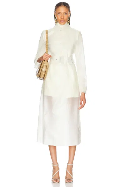 Tom Ford Technical Material Trench Coat In Transparent