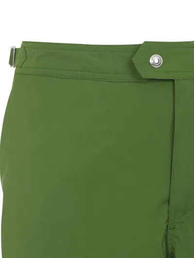 Tom Ford Technical Polyester Swim Shorts In Green