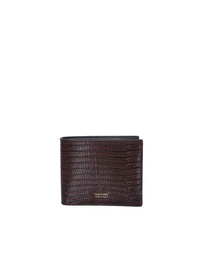 TOM FORD TOM FORD TEJUS BI-FOLD BROWN WALLET