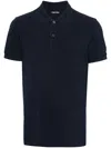 Tom Ford Black Short-sleeves Polo In Cotton Piquet Jersey Man In Black