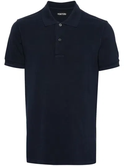 TOM FORD TENNIS PIQUÉ COTTON POLO