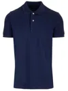Tom Ford Navy Cotton Polo Shirt Men In Blue